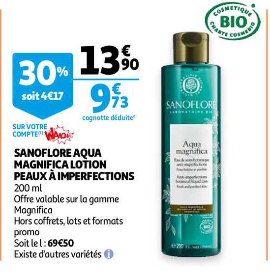 sanoflore aqua magnifica lotion peaux à imperfections