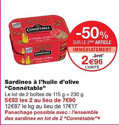 Sardines à L'huile D'olive "connétable"