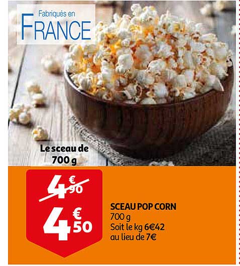 sceau pop corn