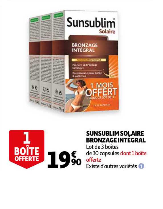 sunsublim solaire bronzage intégral