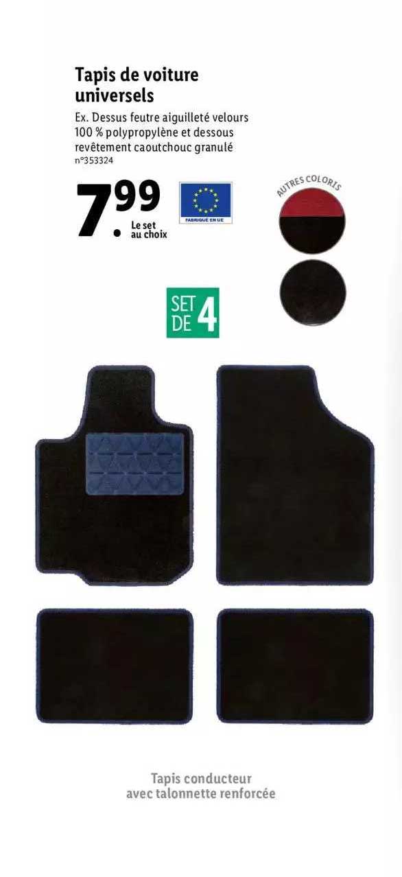 tapis de voiture universels