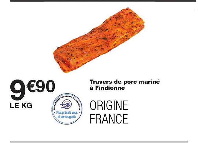 Travers De Porc Mariné à L'indienne