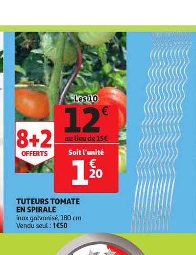 tuteurs tomate en spirale