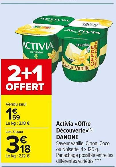 Activia «offre Découverte» Danone
