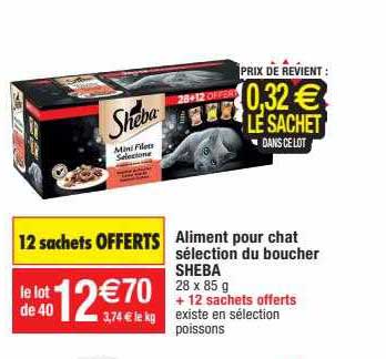 aliment pour chat sélection du boucher sheba