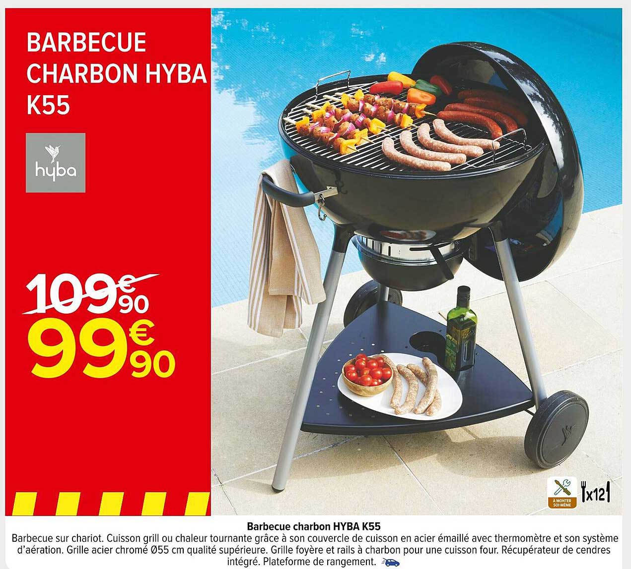 Barbecue Charbon Hyba K55