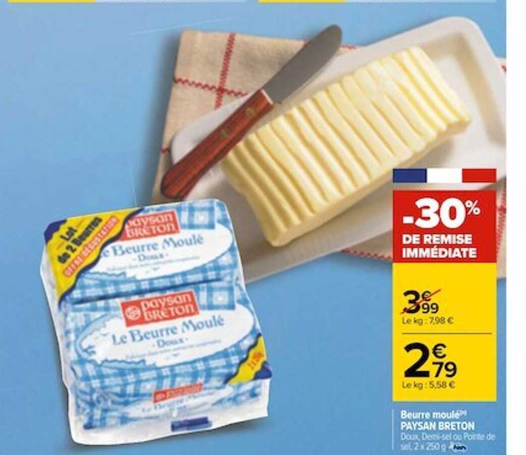 beurre moulé paysan breton