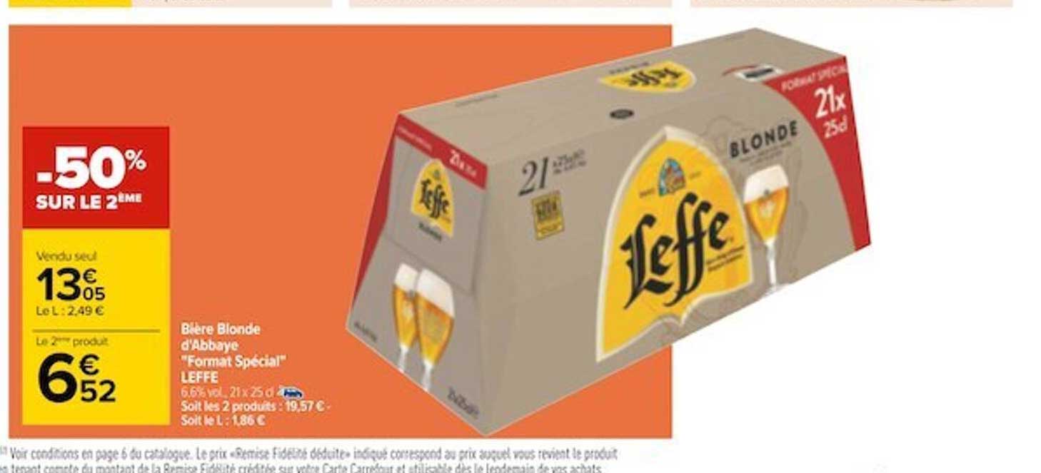 bière blonde d'abbaue "format spécial" leffe