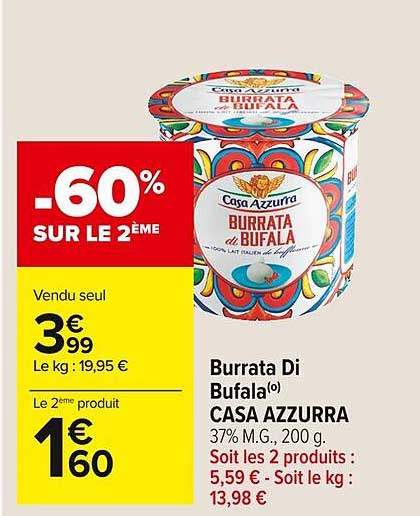 burrata di bufala casa azzurra