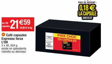 café capsules expresso forze l'or