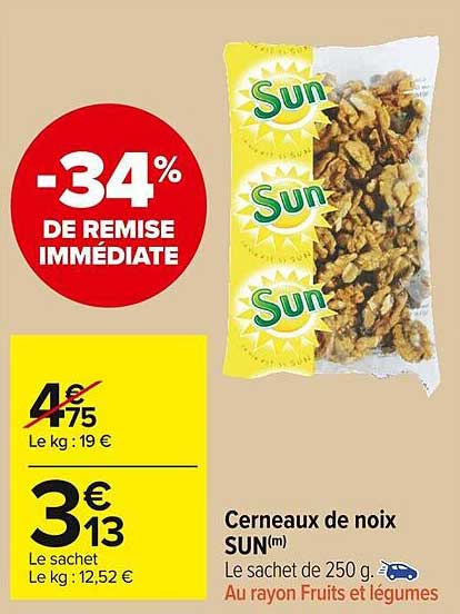 Cerneaux De Noix Sun