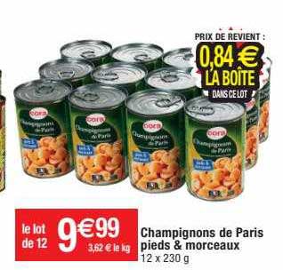 Champignons De Paris Pieds & Morceaux