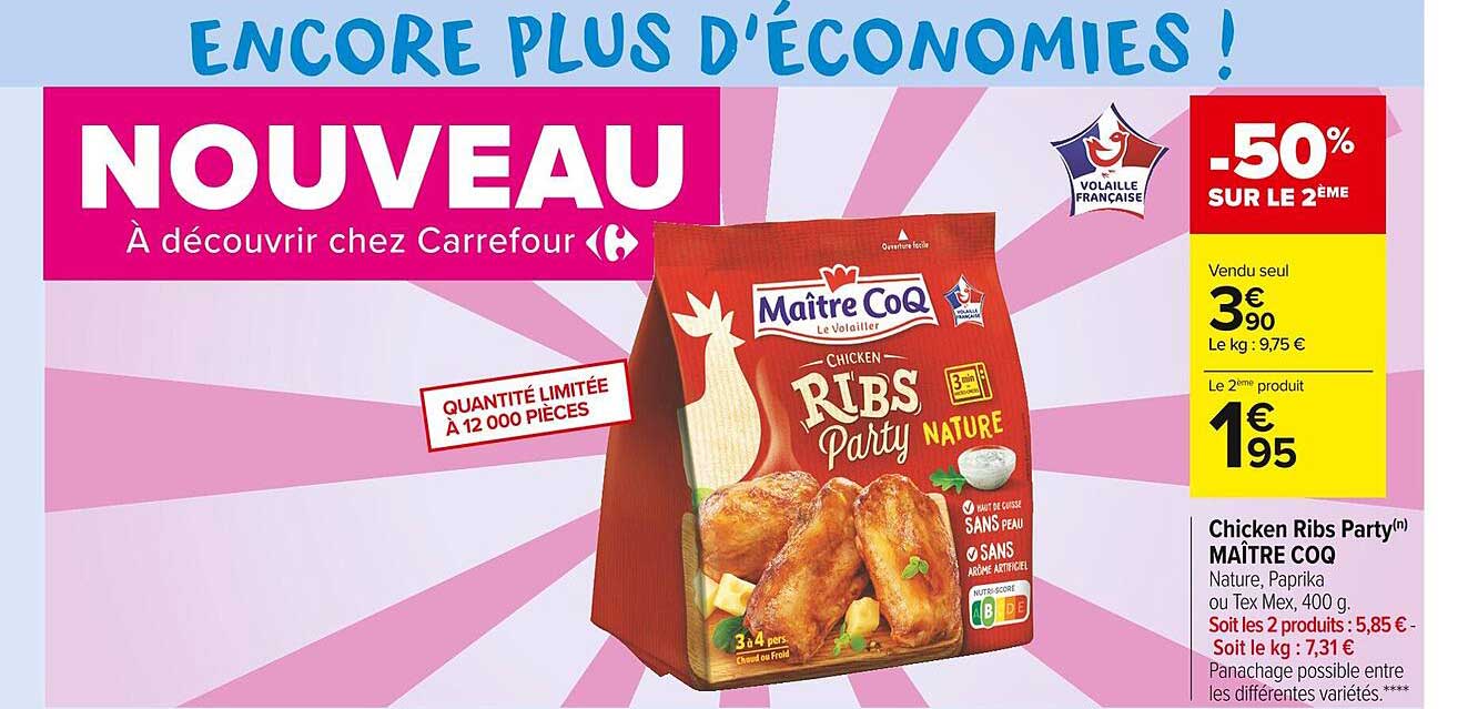 chicken ribs party maître coq