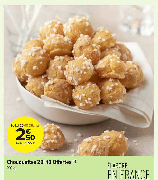chouquettes 20+10 offertes