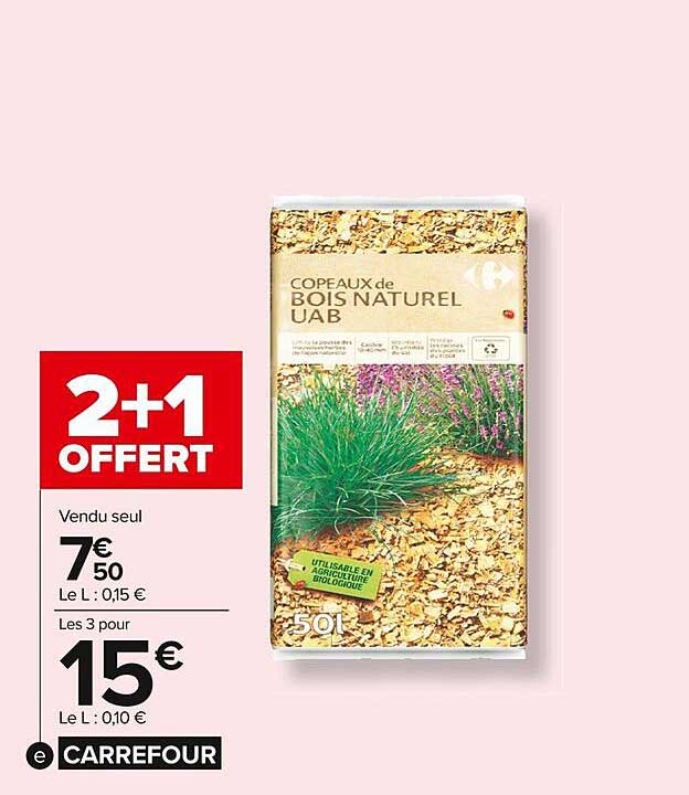 copeaux de bois naturel uab carrefour