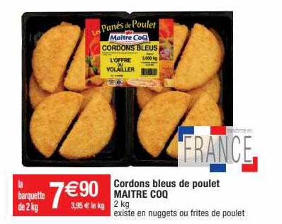cordons bleus de poulet maître coq