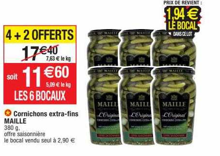 cornichons extra-fins maille