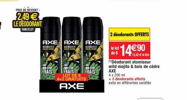 Déodorant Atomiseur Wild Mojito & Bois De Cèdre Axe