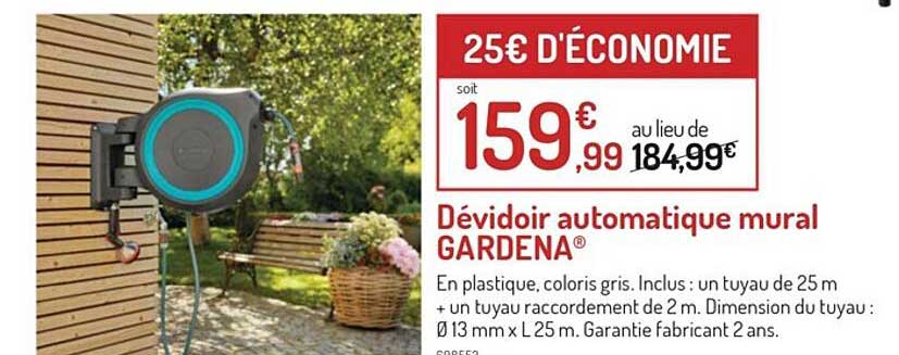 Dévidoir Automatique Mural Gardena