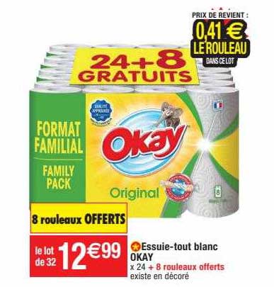 essuie-tout blanc okay