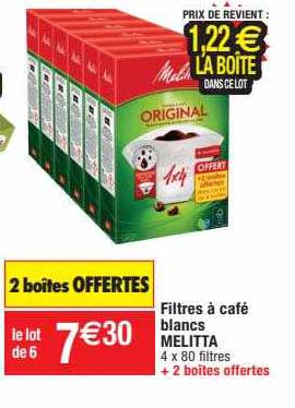Filtres à Café Blancs Melitta