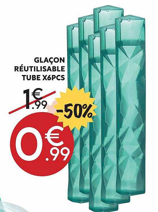 glaçon réutilisable tube x6pcs