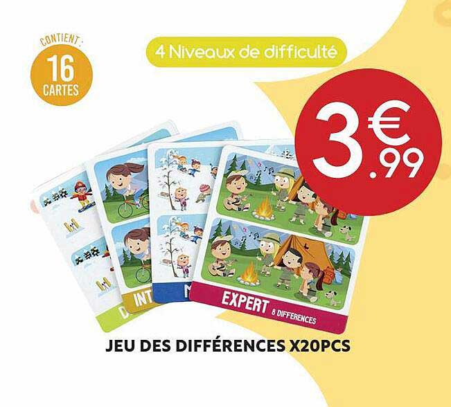 jeu des différences x20 pcs
