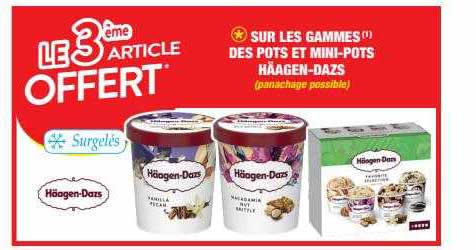les gammes des pots et mini-pots häagen-dazs