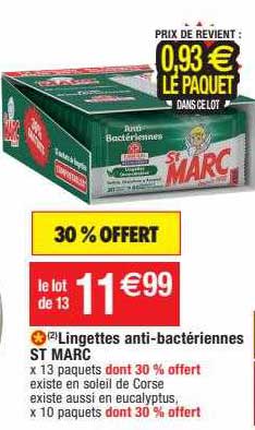 lingettes anti-bactériennes st marc