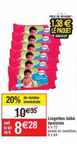 lingettes bébé épaisses