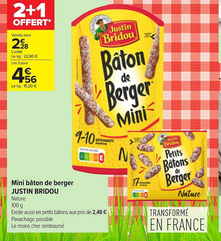 mini bâton de berger justin bridou