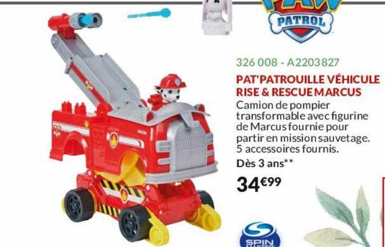 pat'patrouille véhicule rise & rescue marcus