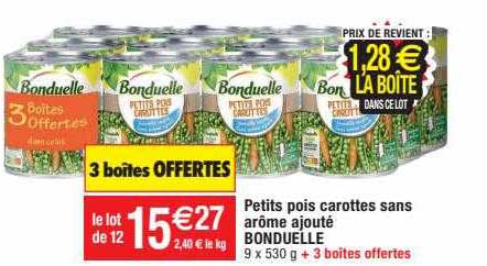 petits pois carottes sans arôme ajouté bonduelle