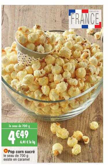 pop corn sucré