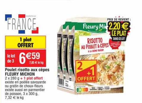 poulet risotto aux cèpes fleury michon