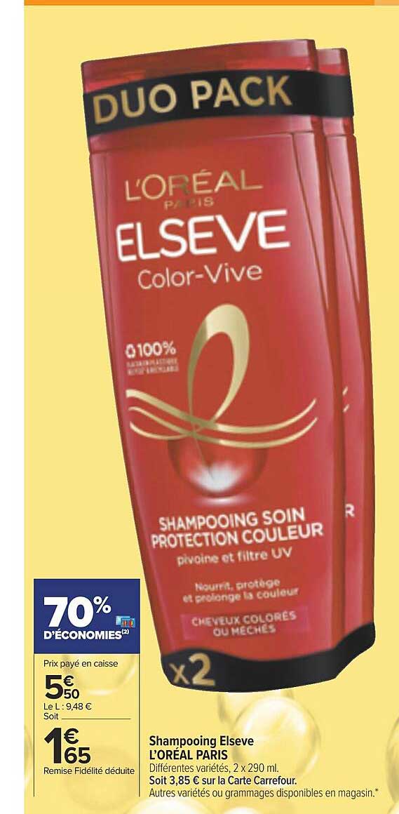 Shampooing Elsève L'oréal Paris