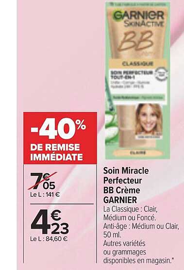 Soin Miracle Perfecteur Bb Crème Garnier