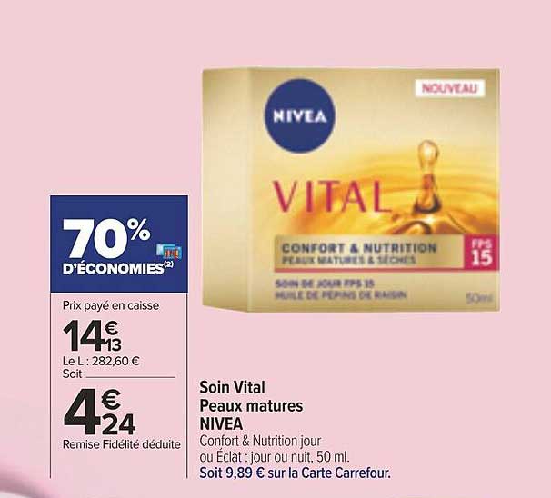 soin vital peaux matures nivea