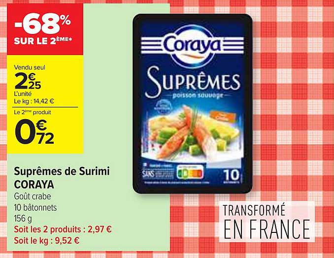 suprêmes de surimi coraya