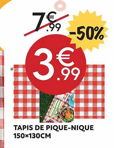 tapis de pique-nique 150 x 130 cm