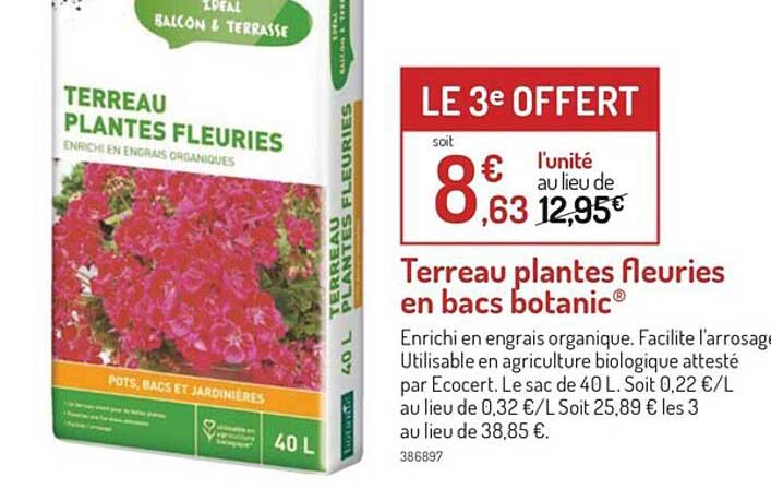 terreau planes fleuries en bacs botanic