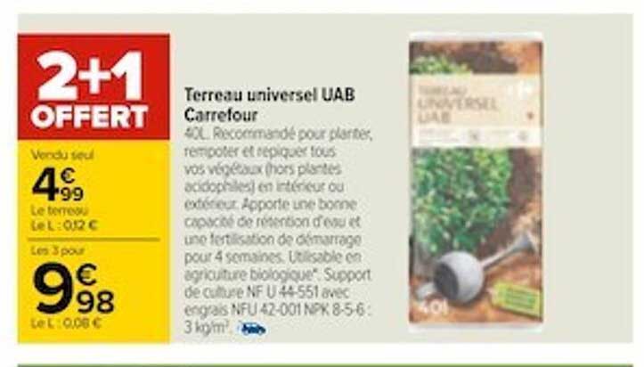 terreau universel uab carrefour