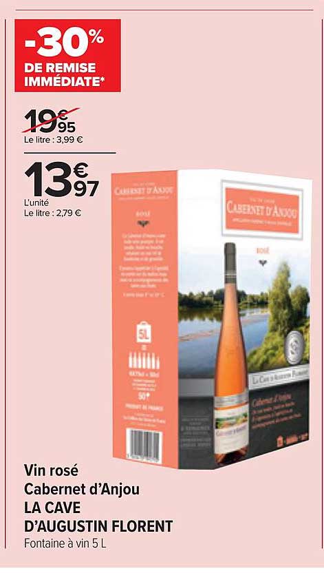 vin rosé cabernet d'anjou la cave d'augustin florent
