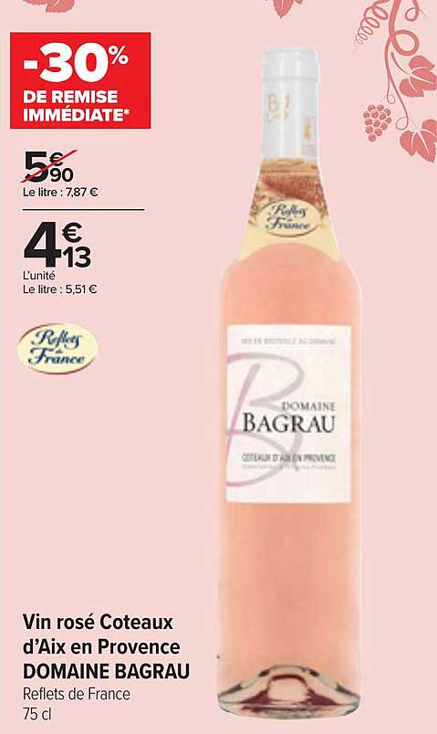 vin rosé coteaux d'aix en provence domaine bagrau