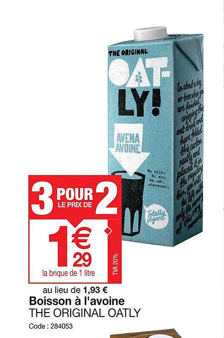 boisson à l'avoine the original oatly