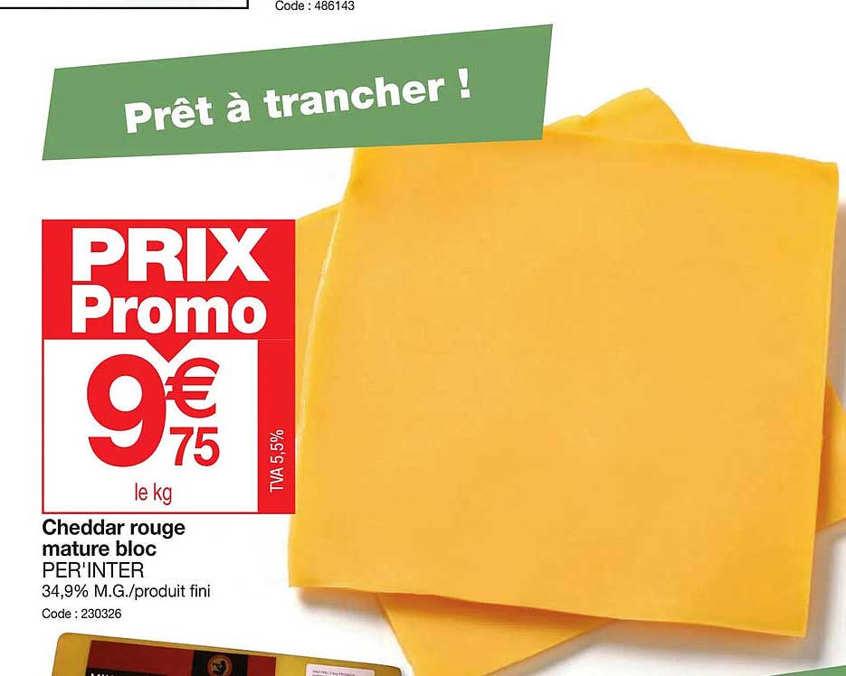 cheddar rouge mature bloc per'inter