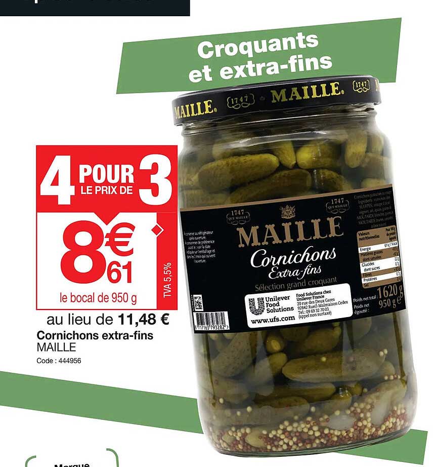 cornichons extra-fins maille