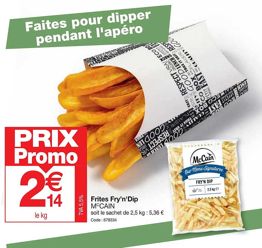frites fry'n'dip mc cain