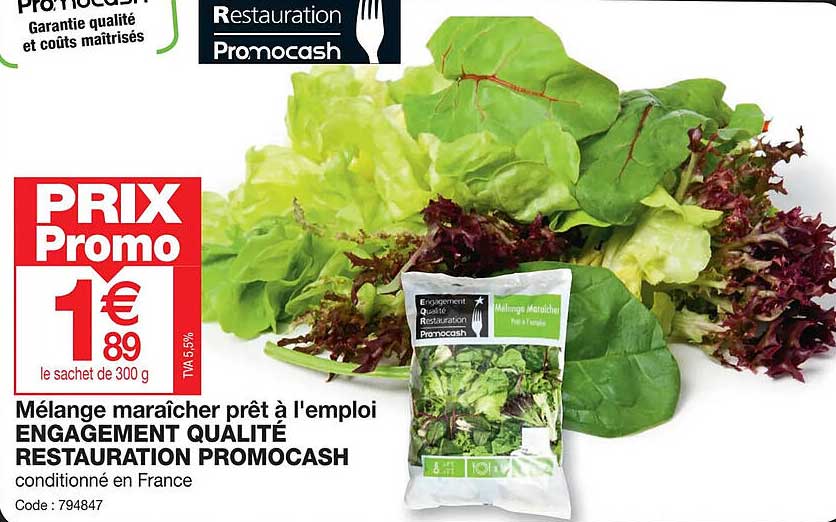 mélange maraîcher prêt à l'emploi engagement qualité restauration promocash