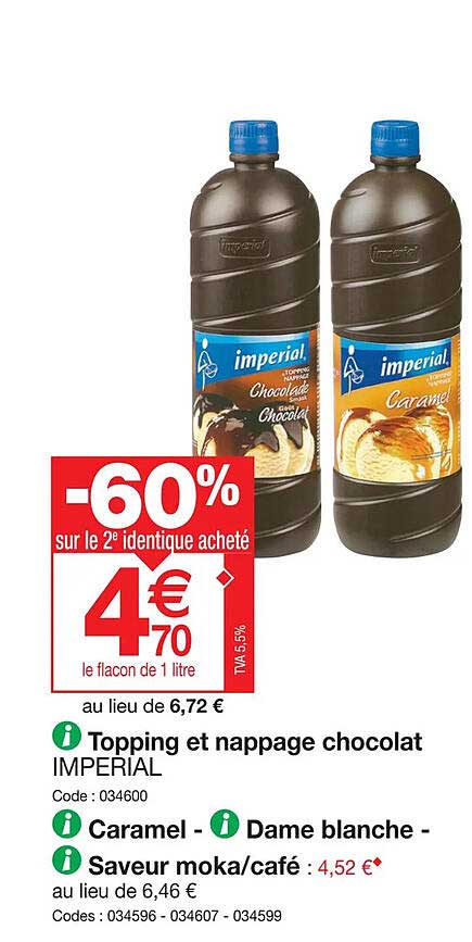 topping et nappage chocolat impérial
